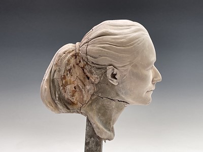 Lot 1087 - Alec WILES (1924) Female Head Plaster...