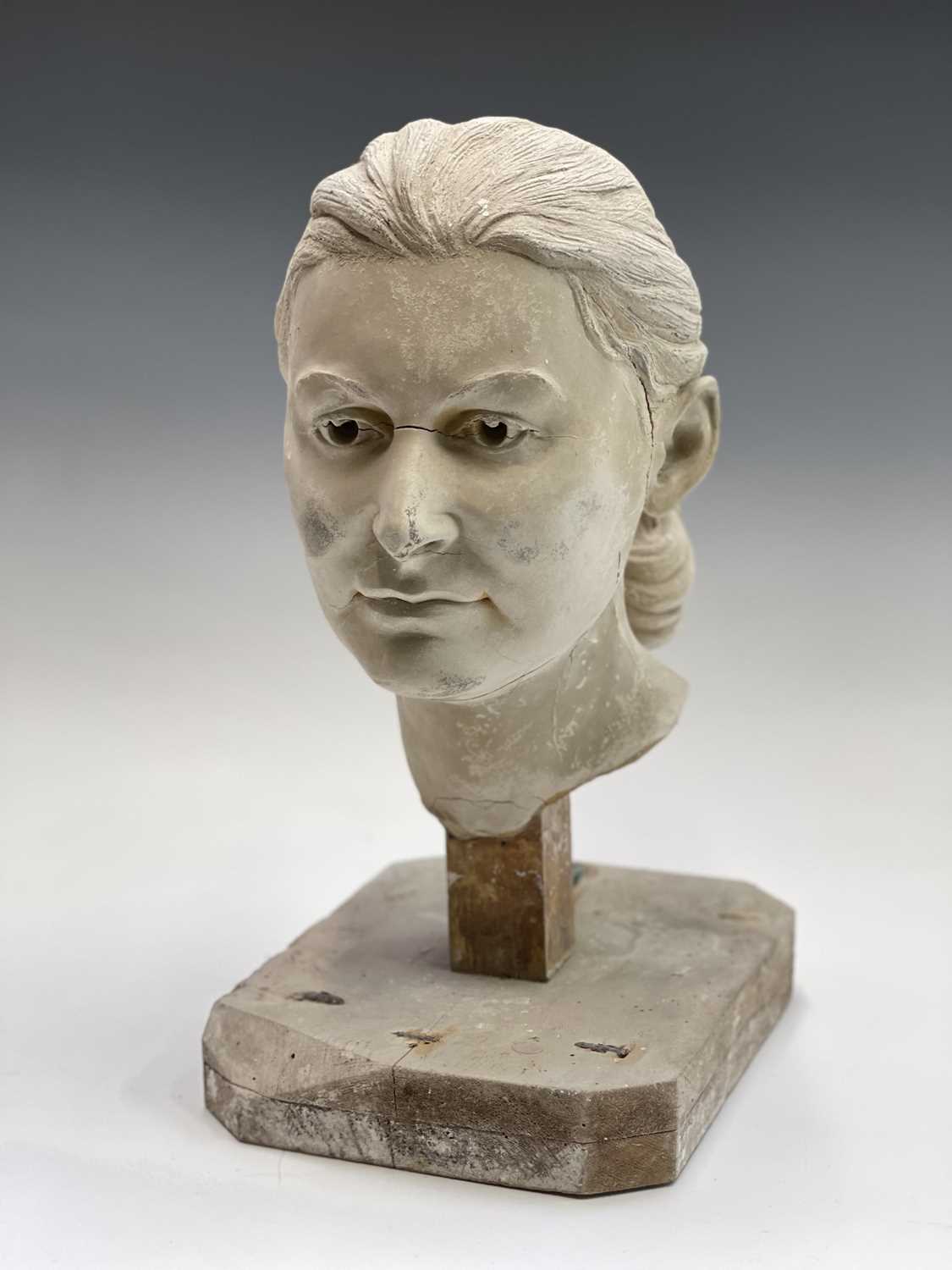 Lot 1088 - Alec WILES (1924) Female Head Plaster...
