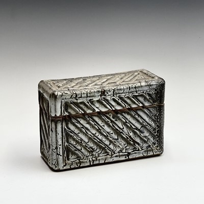 Lot 1046 - Alec WILES (1924) A rectangular lidded pot...