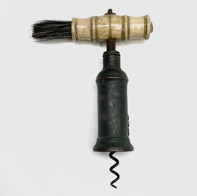 Lot 162 - A Thomason type corkscrew with bone handle and...