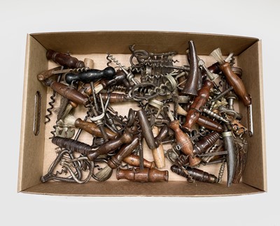 Lot 163 - A large collection of corkscrews, many 19th...