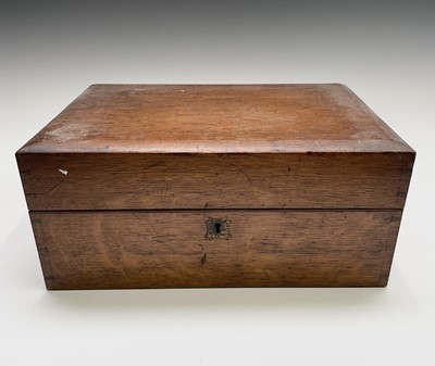 Lot 31 - A Victorian oak cased family medicine chest,...