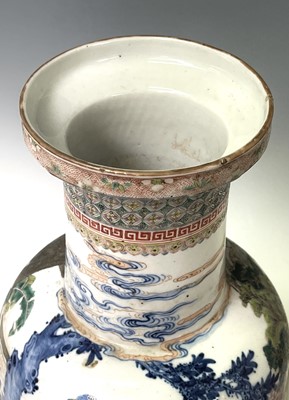 Lot 21 - A Chinese porcelain rouleau vase, Guangxu mark...