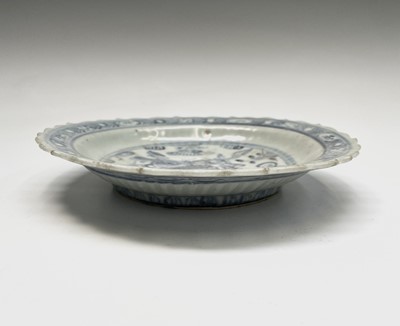 Lot 31 - A Chinese blue and white dish, Ming Dynasty,...