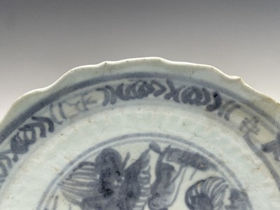 Lot 30 - A Chinese blue and white dish, Ming Dynasty,...
