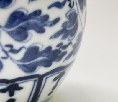 Lot 11 - A Chinese porcelain blue and white double...