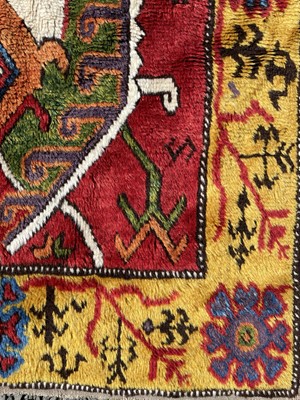Lot 1217 - A Konya rug, Central Anatolia, based on an...