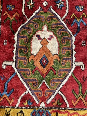 Lot 1217 - A Konya rug, Central Anatolia, based on an...