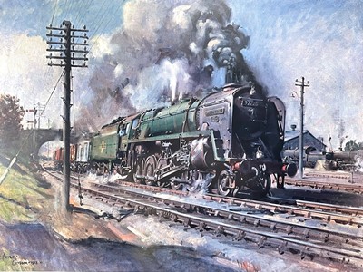 Lot 540 - Transport - Railways. Terence Cuneo, framed...