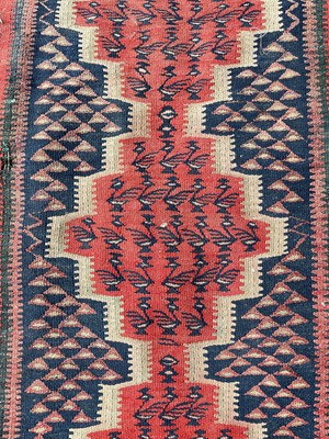 Lot 1264 - A Senneh kelim long rug, circa 1920, the...