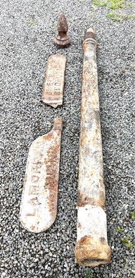 Lot 637 - A vintage cast iron finger post road sign,...