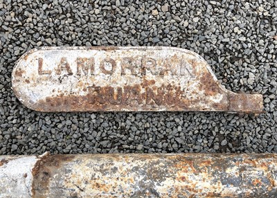 Lot 637 - A vintage cast iron finger post road sign,...