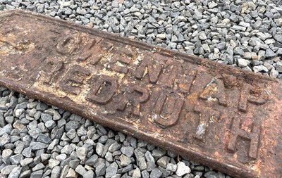Lot 637 - A vintage cast iron finger post road sign,...