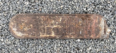 Lot 637 - A vintage cast iron finger post road sign,...