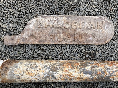 Lot 637 - A vintage cast iron finger post road sign,...