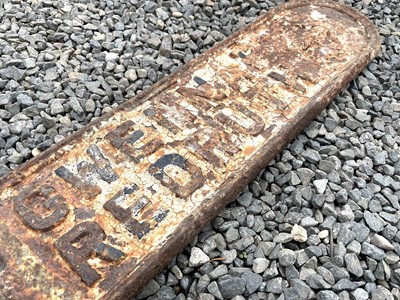 Lot 637 - A vintage cast iron finger post road sign,...