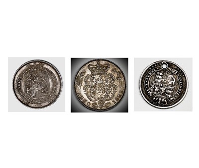 Lot 28J - Great Britain Silver 6d George IV Comprising:...