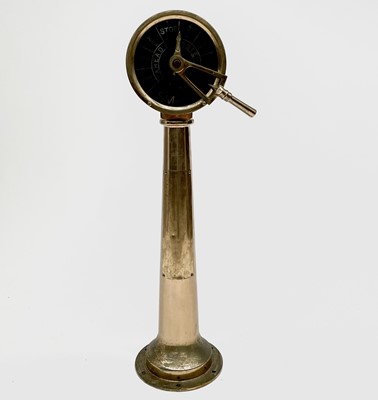 Lot 89 - A ship's brass telegraph, the perspex dial...