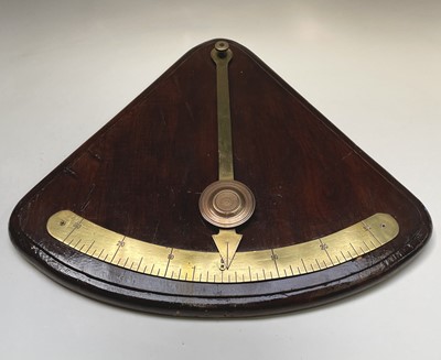 Lot 93 - A ship's brass inclinometer, 20th century, on...