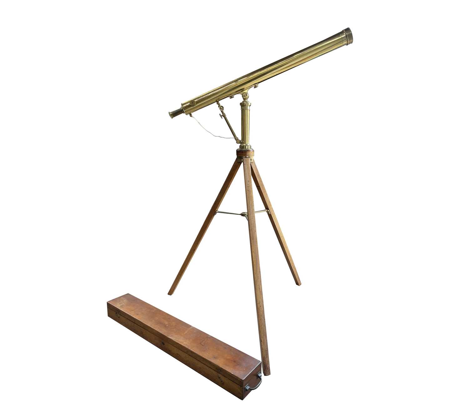 Lot 94 - A Victorian 3-inch refracting brass telescope,...