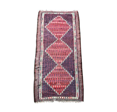 Lot 1275 - A Senneh kelim long rug, circa 1930's, the...