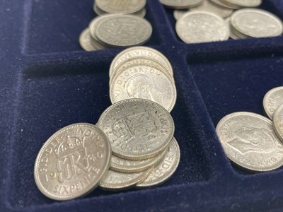 Lot 29 - King George VI Silver Pre 1947 6d - Select...