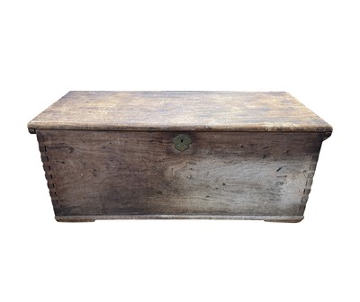 Lot 103 - A Chinese camphor wood seaman's chest, 18th...