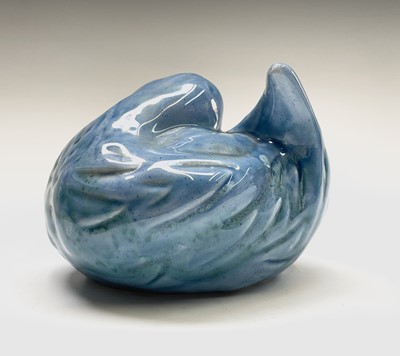 Lot 810 - A Lamorna pottery figure of a duck, blue...
