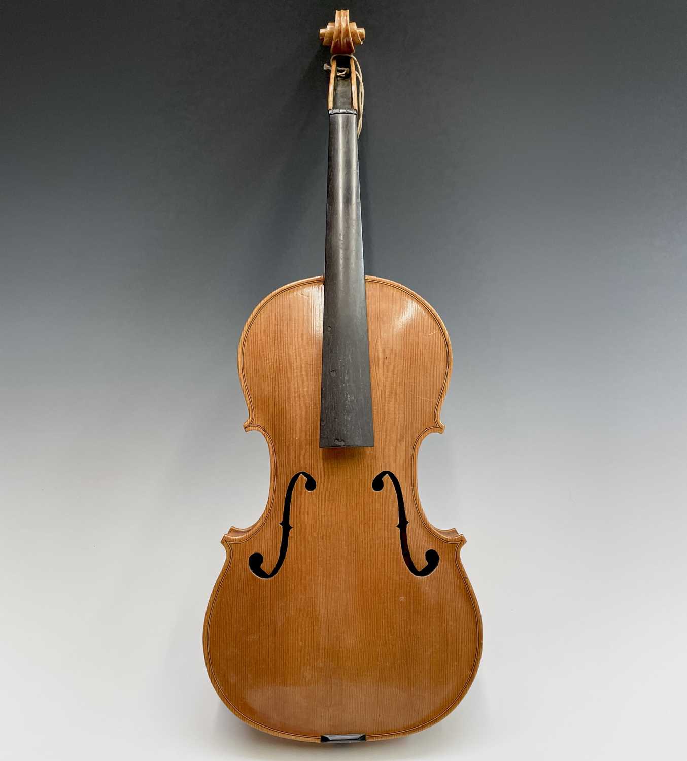 Lot 103 - A pale mahogany viola with inlaid purfling....