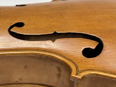 Lot 103 - A pale mahogany viola with inlaid purfling....