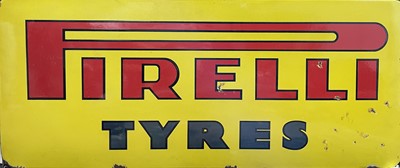 Lot 128 - A vintage enamel advertising sign, Pirelli...