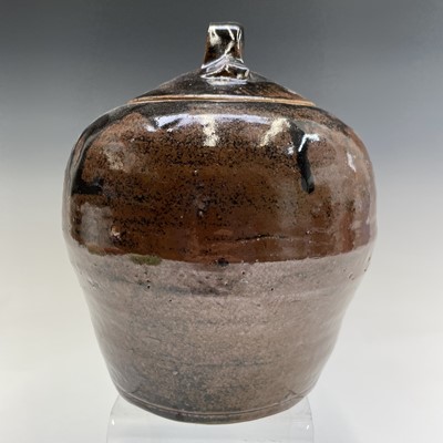 Lot 1030 - A Trevor Corser lidded pot, impressed makers...