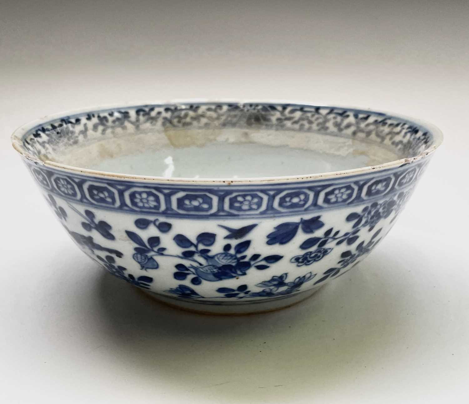 Lot 8 - A Chinese porcelain blue and white bowl, 18th...