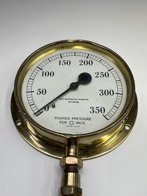 Lot 111 - Six assorted maritime brass pressure gauges,...