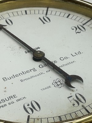 Lot 111 - Six assorted maritime brass pressure gauges,...