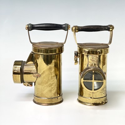 Lot 113 - Two brass Ceag inspection lamps, by Ceag Ltd,...