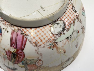 Lot 60 - Four various Chinese porcelain bowls, 18th...