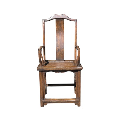 Lot 107 - A Chinese hardwood armchair, 19th century,...