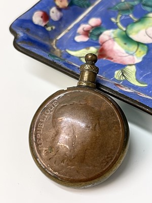 Lot 263 - A German trench art shell case of compressed...