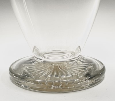 Lot 34 - A good cut glass ovoid footed decanter with...