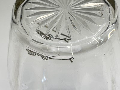 Lot 118 - A glass silver-mounted port decanter 23cm