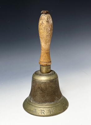 Lot 285 - World War Two Air Raid Patrol Hand Bell. A...