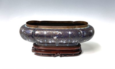Lot 121 - A Chinese cloisonne planter, early 19th...