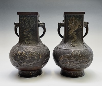 Lot 124 - A pair of Chinese bronze vases, 18th/19th...
