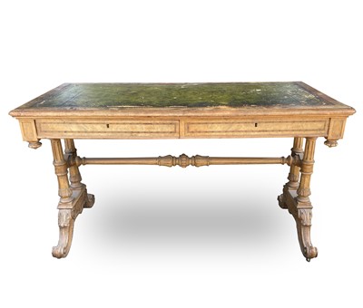 Lot 3058 - A Victorian walnut and inlaid Gothic style...