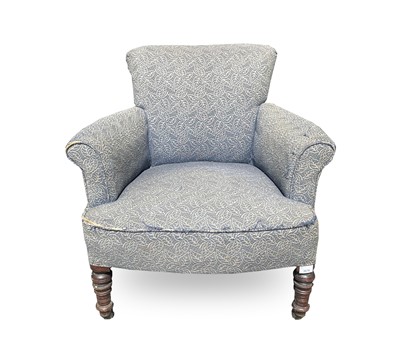 Lot 3076 - A late Victorian low armchair, raised on...