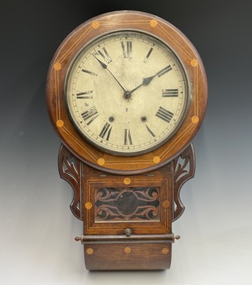 Lot 2924 - A Victorian walnut and inlaid drop-dial...