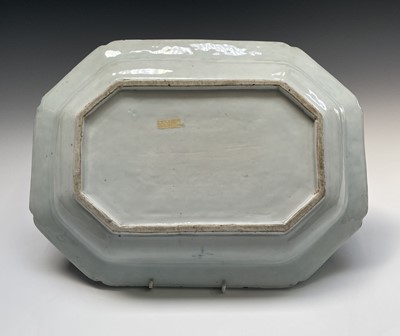 Lot 74 - A Chinese blue and white meat plate, Qianlong...