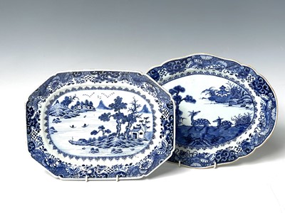 Lot 75 - Two Chinese porcelain blue and white meat...
