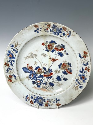 Lot 77 - Four large Chinese porcelain plates and a bowl,...